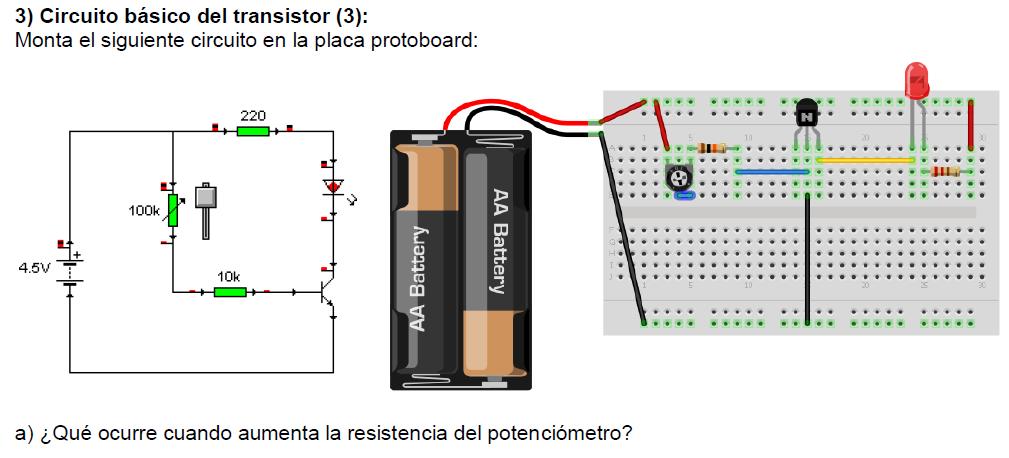 13 Regulación mediante potenciómetro y transistor 14 Detector de oscuridad