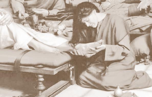 M.: Grupo Trivento Lunes (10 de abril) La unción en Betania María, ungió los pies de Jesús, secándolos luego con sus cabellos (Jn 12, 3) Día de preparación en la oración y el