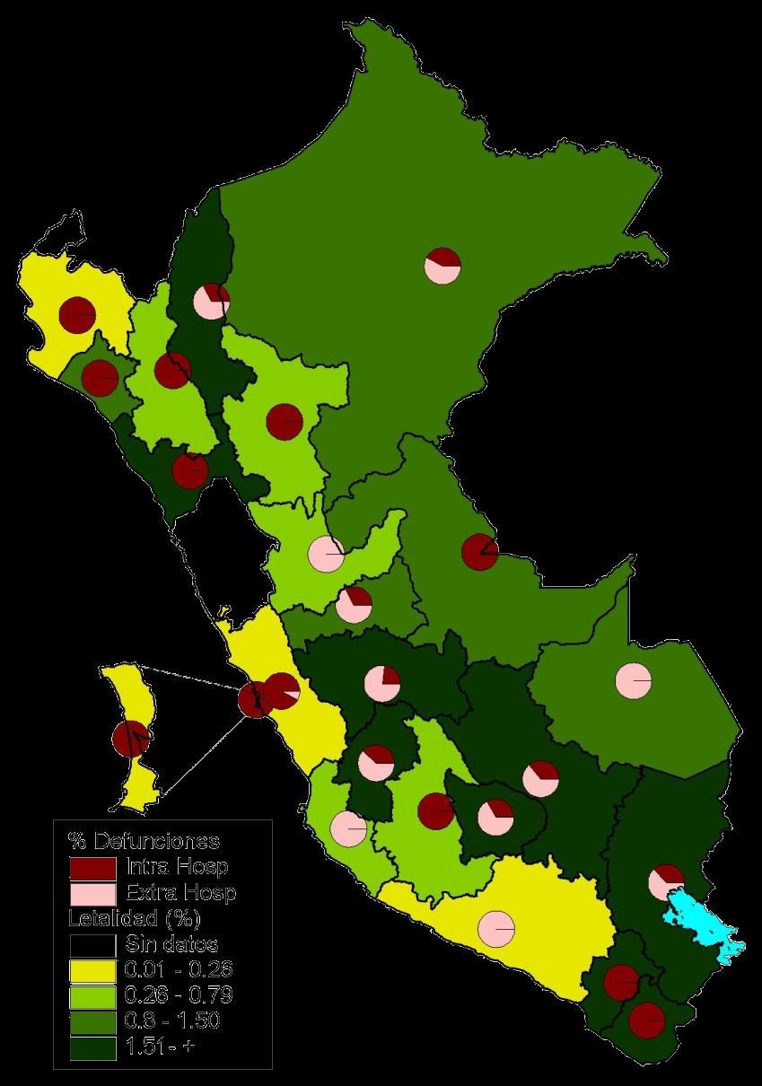 Mapa de defunciones por