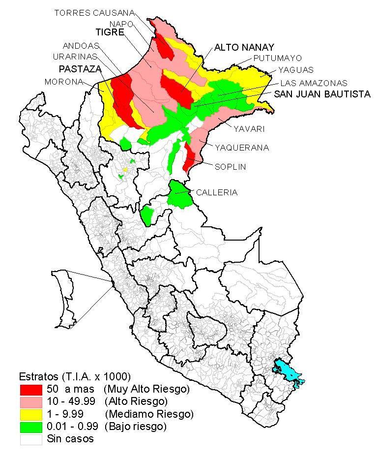 falciparum por años Perú 2012 2016 Tipo Dx 2,012 2,013 2,014 2,015 2,016 P. Falciparum 4002 7922 10416 12646 15309 Casos de malaria P.