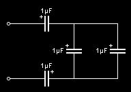 18. Calcula la capacidad del condensador equivalente del circuito de la figura. 2 C e = µ F = 0, 4µ F 5 19. Para la asociación de condensadores de la figura, calcular: a.