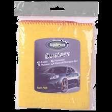 Triplewax paño polvo es un pack doble adecuado para la limpieza del coche y el uso doméstico. Las tramas tradicionales, suaves absorbentes acabado de polvo y esmaltes de superficies.