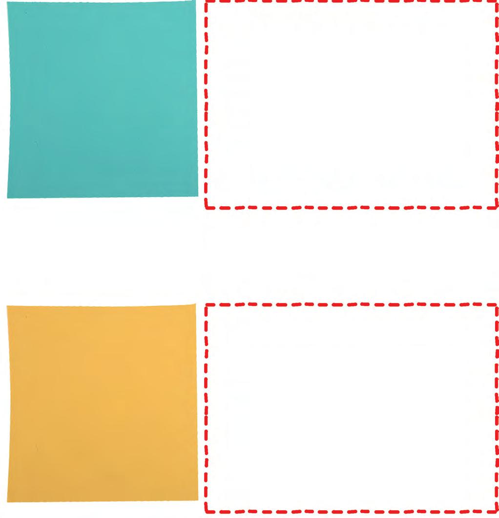 Plegar y desplegar Relaciones entre distintas f iguras geométricas Usá papel glasé de distintos colores para