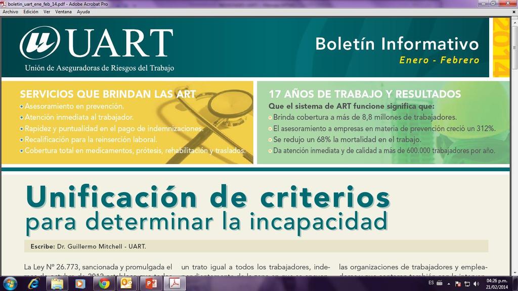 Portal de Gestión Boletín de la UART: Visualiza, descarga