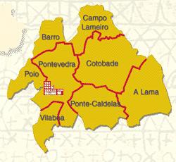 DISTRIBUCIÓN COMARCAL: PONTEVEDRA COMARCA: Pontevedra PROVINCIA: Pontevedra : 626 Km 2 POBLACION: 114.714 hab. DENSIDAD DE POBOACION: 183,25 hab.