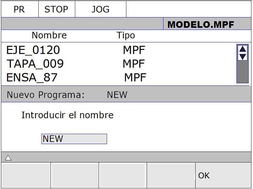 De esta forma, accedemos al editor de programas, donde observaremos en la parte superior el nombre elegido con la extensión.mpf (Main Program File). Qué escribimos?