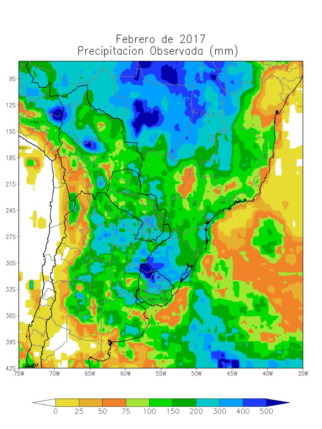A pesar de desarrollarse un episodio de La Niña, la mayor parte del área del oeste de Sudamérica, donde este fenómeno produce precipitaciones abundantes, fue perjudicada por la acción negativa