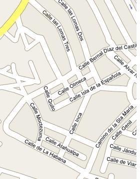 . b) Qué calles son perpendiculares a la calle Olmeca?. c) Cuáles son secantes con la calle Quito?