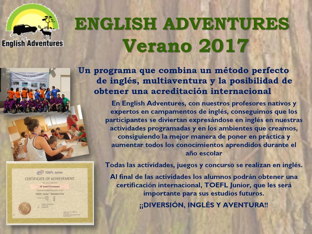 En English Adventures, con nuestros profesores nativos y expertos en campamentos de inglés,