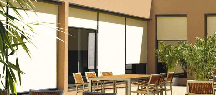 Cable VERTICALES Los toldos verticales son una variante especial de los toldos para fachadas y sirven para impedir la incidencia directa de la luz en