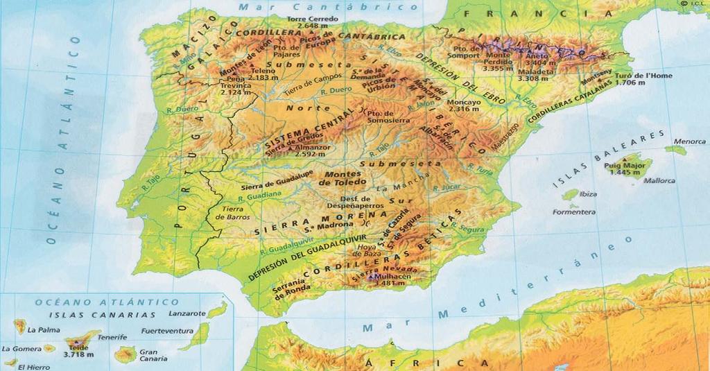 Mapa Físico de España