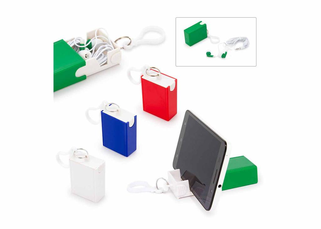 Audífonos Pocket Audífonos intrauditivos con empaque plástico que sirve como holder para el teléfono móvil,