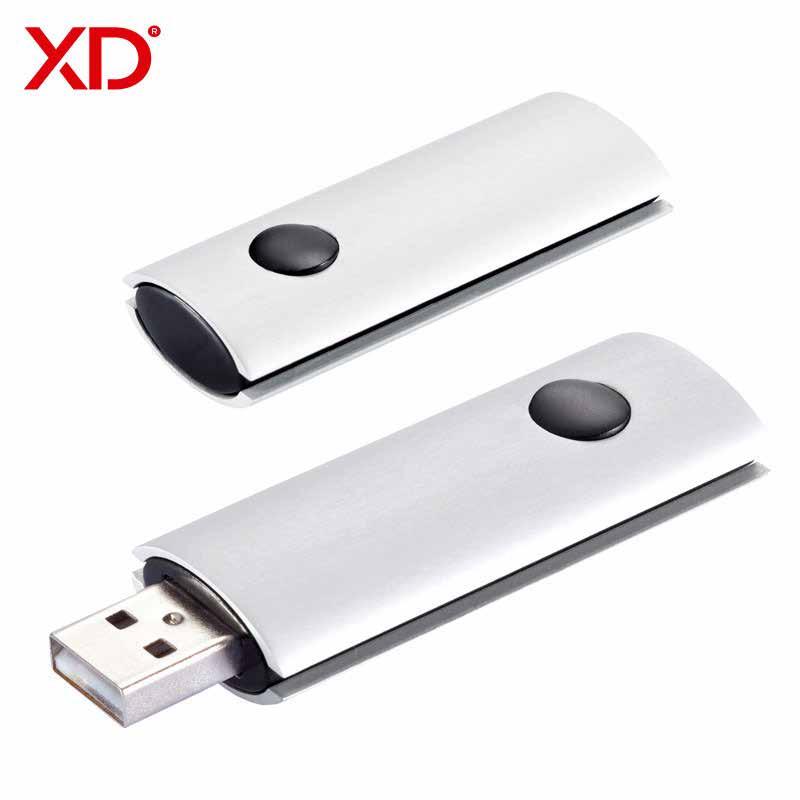 Memoria USB Metal Push USB Metálica. Capacidad: 4GB. Colores: Plata-Negro.