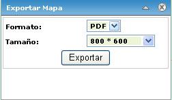 EXPORTAR MAPA: Esta herramienta permite exportar el mapa que se encuentra en la