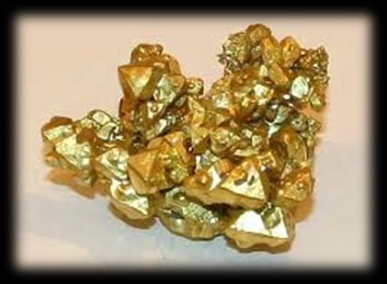Propiedades físicas y químicas de la materia Propiedades Oro Pirita de hierro