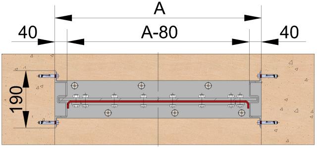80 mm aproximadamente(fig.20). fig.20 En la solera del canal se amarrará una llanta lisa donde la compuerta pueda realizar el cierre inferior.