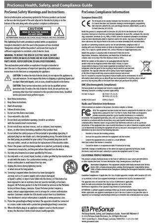 8m) Guía de comandos de tecla de Studio One Guía de salud y seguridad de PreSonus Descargas