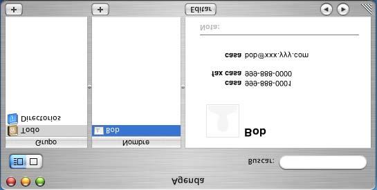 2 Arrastre un formulario vcard desde la aplicación Libreta de Direcciones del Mac OS X hasta