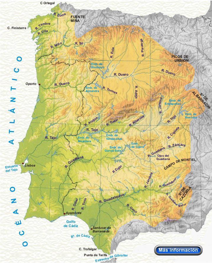 3. LAS VERTIENTES Y CUENCAS HIDROGRÁFICAS DE ESPAÑA b) Los ríos de la vertiente atlántica son largos al nacer en montañas alejadas.