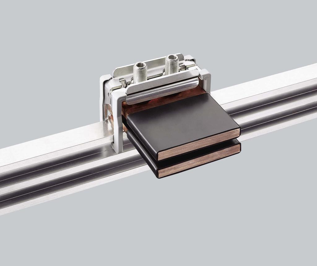 realizar orificios CRITO PowerClip Bornes tipo pinza para pletinas flexibles, en anchos de 50, 63 y 100 mm Para