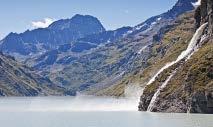 Profundidad Altura 84 m 962 m sobre el nivel del mar 04 El muro arqueado más alto de Europa La presa de Mauvoisin, después de la Grande Dixence, es la segunda más alta de Suiza.