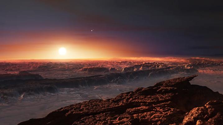 La zona de habitabilidad Proxima Centauri b Enana roja, L* = L /1000, a 4 años-luz M 1.