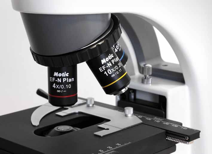 BA210 BASIC BIOLOGICAL Microscope El nuevo microscopio BA210 de Motic se ha diseñado para uso en centros educativos y formativos, para la enseñanza de medicina y ciencias de la vida.