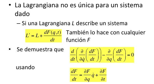 Ejemplo: Arbitrariedad de la Lagrangiana Tema 2B (Grupo 2)