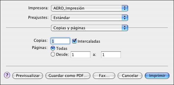 OPCIONES DE IMPRESIÓN DE COLORWISE 37 Configuración de las opciones de impresión en Mac OS En esta sección se explica cómo definir las opciones de impresión de gestión del color con los controladores