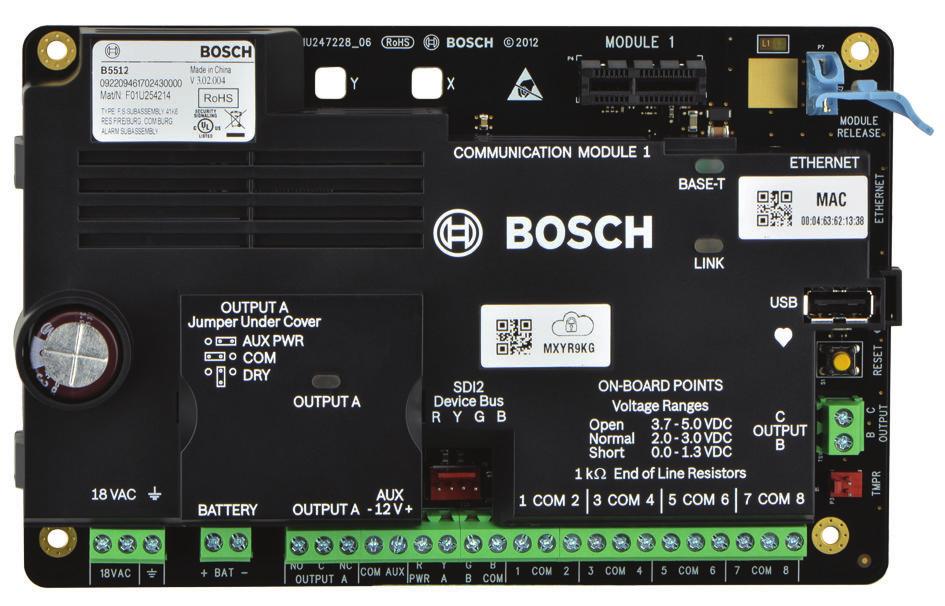 Sistemas de alarma de intrsión Paneles de control B3512 Paneles de control B3512 www.la.boschsecrity.