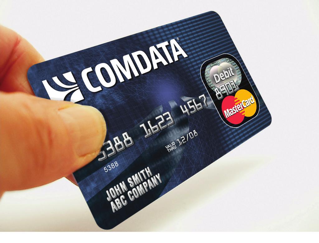 Introducing the Comdata Card Your Plastic Paycheck Comdata Card The easy way to carry your pay Soon, your company will offer a new and convenient way to receive your pay.