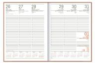 (14,3x20,5 cm) día página 16CS (8x15 cm) agenda de bolsillo, semana