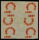 Specimen aplicado en forma diagonal y los sellos perforados aunque en mucho menor cantidad existen sin dentar; estos sellos también pueden encontrarse sueltos.