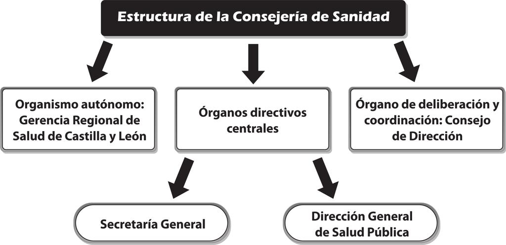 Tema 1 1. ESTRUCTURA DE LA CONSEJERÍA DE SANIDAD La estructura orgánica de la Consejería de Sanidad de Castilla y León se encuentra regulada en el Decreto 36/2011, de 7 de julio.