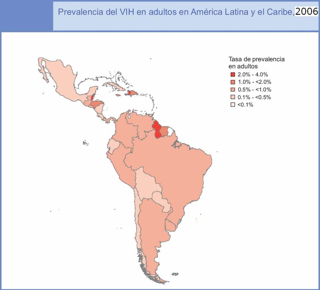 6. ENFERMEDADES TRASMISIBLES VIH/SIDA En 2006, casi 1,7 millones de personas vivían con VIH/Sida en América Latina y el Caribe, dos tercios de las cuales habitan los 04 países más grandes: Brasil,