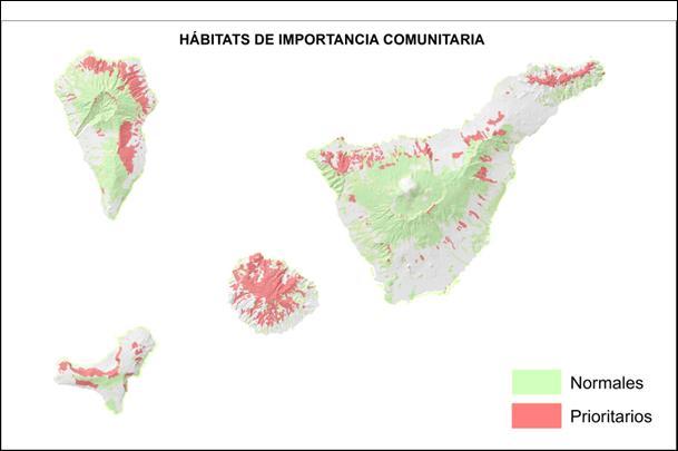 Especies presentes en Canarias recogidas en la Directiva de Hábitats En la Directiva Hábitats se encuentran recogidas 73 taxones de especies.