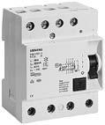 Programa estándar 5SM, 6A a 80A Profundidad de montaje 55 mm (Tipo AC) Características Para corrientes de defecto alternas Tensión asignada: 230 a 400 VCA-50 a 60 Hz.