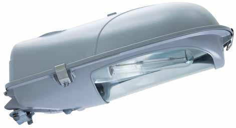 Sistema de cierres que consta de tres perfiles de aluminio los cuales mejoran la hermeticidad del luminario. Lente de vidrio templado curvo liso garantizando el choque térmico y protección UV.