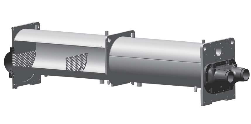 Características y ventajas Evaporador CHIL Trane desarrolló un evaporador especialmente diseñado para las enfriadoras Sintesis.