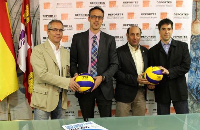 VOLEIBOL León presenta su Campeonato de España Universitario de voleibol Un total de dieciséis equipos de ocho centros diferentes lucharán por las medallas del 26 al 29 de abril Imagen de la