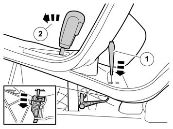 10 Desenchufar el conector de la botonera de Four-C (si el vehículo tiene este equipo).