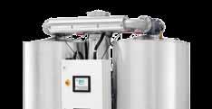 Separador de agua integrado para reducir la carga de desecante y prolongar el ciclo de secado. Sobredimensionado.