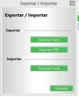 Exportar/Importar El sistema le permitirá importar sus categorías desde una plantilla de Excel.