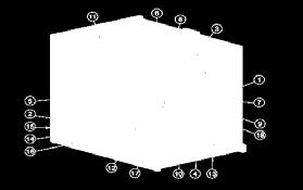 Puntos de anclaje (nº-6 agujeros M/Ø) 5. Alimentación eléctrica 6. Puntos de elevación 7. Toma de impulsión 8.