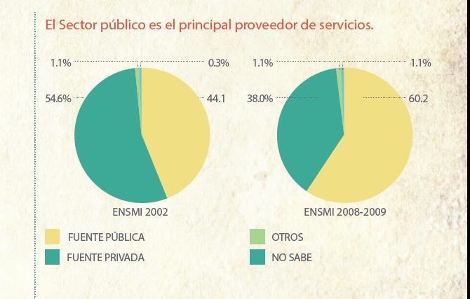 El sector público es el principal proveedor de servicios