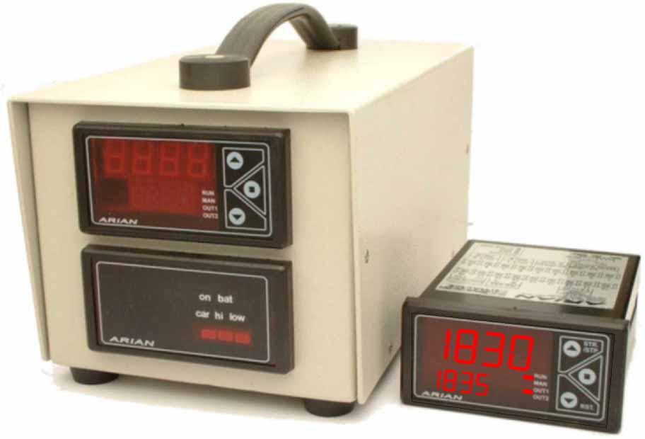 MODULO PORTATIL El Módulo o caja portátil consiste en: - Caja metálica portátil. - Cargador de batería con alimentación 90-270 VAC - Batería de 12V 1.2 Ah - Alarma sonora para indicar fin de medición.