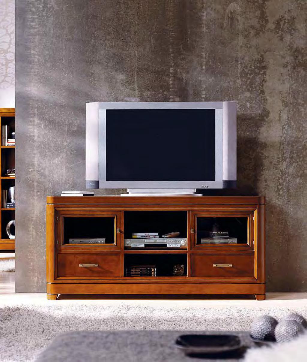 62 Mesa TV con puertas de madera 425/M Television