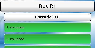 Entrada DL Mediante una entrada DL se adoptan los valores de los sensores de bus DL. Se pueden programar hasta 32 entradas DL.