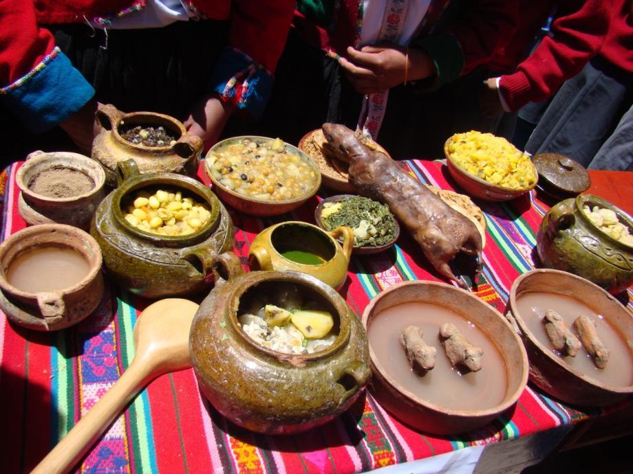 La preparación de la diversidad de comidas nutritivas, curativas y sabrosas para todo el ayllu (familia) es posible prepararlas