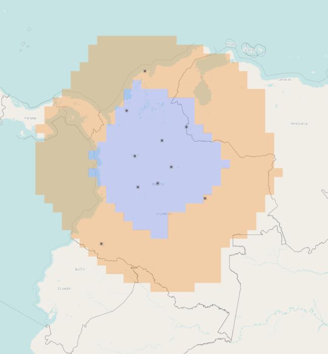 CAPÍTULO 2 59 La Figura 2-1 muestra la cobertura de la red LINET en Colombia.